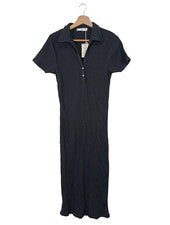 MNG Vestidos Manga Corta Negro Talla 40