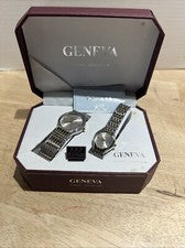 Relojes de colección Geneva Classic Collection para hombre y mujer, en caja original.