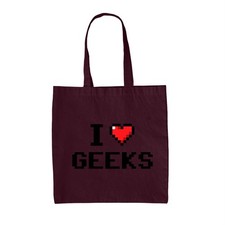 I Love Empollón (Pixeles) - Lienzo Bolsa - Píxel Geek Divertido Corazón Amante
