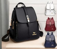 Mochila de moda para mujeres Bolso de mano de cuero sintético para damas Bolso de viaje escolar Informal