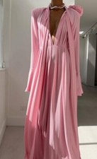 Para mujeres Moda Halter Flor Profundo Manga Campana en V Vestido de Noche Cóctel Baile de graduación Nuevo