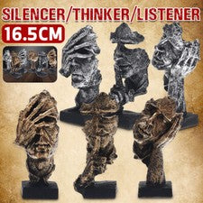 Figura de resina cara abstracta de 16,5 cm estatua artesanía escultura decoración hogar ornamento arte