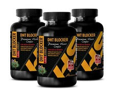 Soporte Cabello Avanzado - DHT BLOCKER HAIR FORMULA - zinc cabello 3 Botellas