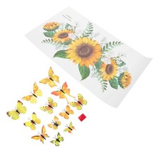 6 juegos de pegatinas de pared flores calcomanías florales decoración del hogar racimo