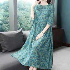 Vestido Mediano Largo Mujer Aplicable Género Mujer Estampado