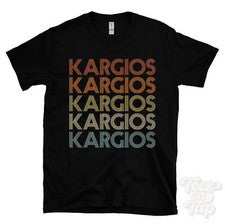 CAMISETA KARGIOS ESTILO RETRO REPETIDO Hombre y Mujer Novedad Genial Nombre Regalo