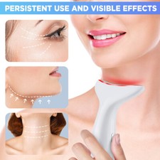 Dispositivo de elevación de estiramiento de la piel del cuello cara microcorriente LED máquina de belleza facial