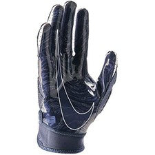 Guantes de fútbol americano universitarios Nike Youth Superbad 4.5 azul marino/blanco talla S
