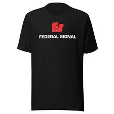 Camiseta Federal Signal Logo Unisex S-5XL Negra Azul Marino Camiseta