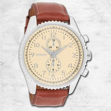 Oozoo Reloj De Pulsera Para Hombre Timepieces Analógico De Cuero Marrón UOC6041A