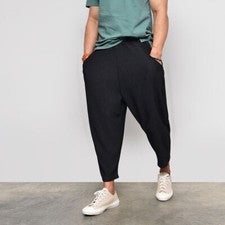 Pantalones K Moda Para Hombres Semi Sueltos Pulgas Tobillo Flegado Bandas Arrugas Por Guylook