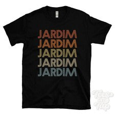 CAMISETA JARDIM ESTILO RETRO REPETIDO Hombre y Mujer Novedad Genial Nombre Regalo