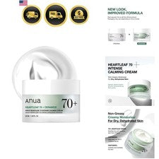 Heartleaf 70 Crema Calmante Intensa con Ceramida y Pantenol, Hidratante Facial...
