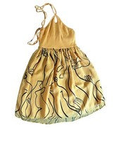 Mini Vestido Zara x Dina Bukva Acanalado Cuello Halter Retro Talla Pequeña Nuevo