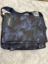 Bolso Mensajero MZ WALLACE Hombre/Mujer’s Bleecker Azul Estampado Camuflaje Nuevo con Etiquetas