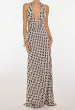 Maxi Vestido Resa Los Angeles Para Mujer Chelsea Halter Corbata Espalda Eclipse Talla S Nuevo con Etiquetas