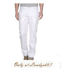 Pantalón a Rayas Informales Maestrami Blanco Para Hombre Talla US 40 EU 56