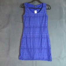 Vestido TIANA B Mujer Pequeño Azul Crochet Encaje Funda Cóctel Fiesta Verano Nuevo con Etiquetas