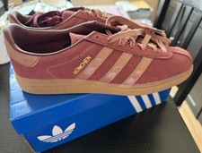 Adidas Originales Muenchen W Mujer Rosa Gamuza Parte Superior Baja Zapatilla con Cordones KI4286
