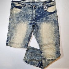 Pantalones de mezclilla para moto lavados artesanales REASON 44, ESTILO F1-08-3XL talla grande para hombre nuevos con et