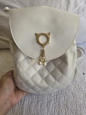 Mini Mochila Mujer Acolchada Estilo Blanco y Niñas Moda