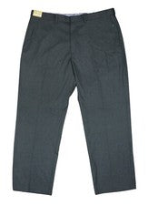 Pantalones de vestir Haggar clásicos de ajuste regular elásticos para hombre 40Wx30L nuevos con etiquetas gris oscuro