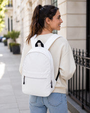 MOCHILA BLANCA MOCHILA BOLSO ESCUELA TRABAJO VIAJE DEPORTES LIGERO HOMBRE MUJER