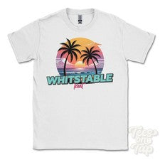 CAMISETA WHITSTABLE KENT - Retro Estilo Miami Divertida Parodia de Verano Reino Unido