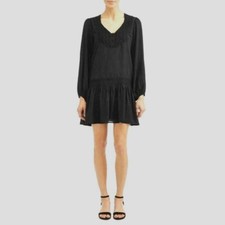 Vestido boho textil para mujer Jordan con tirantes, negro, mediano