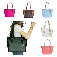BOLSO DE MANO MICHAEL KORS CHARLOTTE GRANDE CON CREMALLERA SUPERIOR BANDOLERA