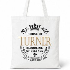 Bolso de Mano TURNER Casa del Apellido Algodón Idea de Regalo