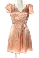 Vestido de verano mujer MNG SUIT manga corta viscosa beige talla 36 elegante