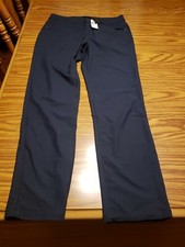 NUEVO CON ETIQUETAS $78 Pantalones de Diseñador Magaschoni Para Hombre Corte y Cosido Elastizados Azul Marino Talla 31
