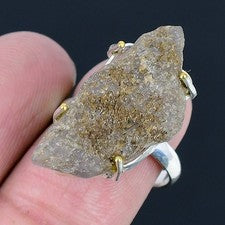 Anillo de joyería de plata esterlina 925 hecho a mano de piedras preciosas dr...