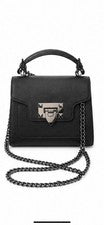 Bolso Andrea Cardone de cuero genuino negro