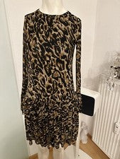 Vestido volante de NA-KD talla 32 34 XXS patrón leopardo