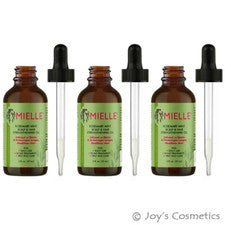 Aceite fortalecedor de cabello y cuero cabelludo menta romero 3 MIELLE ORGANICS - "Juego de 3 piezas"