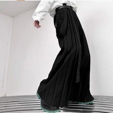 Nuevo Estilo Chino Hombres Pantalones de Pierna Ancha Informales Culottes Pantalones Moda