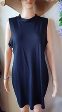 Vestido para mujer talla XL negro sin mangas ceñido al cuerpo moda Love
