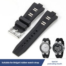 Correa de reloj para Bvlgari Premium impermeable goma silicona cabujones. 26*9 mm