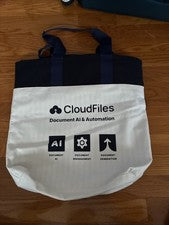 Cloudfare - Bolso grande de lona nuevo