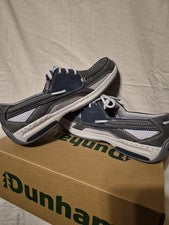 Zapatos para Hombres Dunham Captain Informales Cuero Gris Blanco Talla 8.5D Nuevos en Caja BD