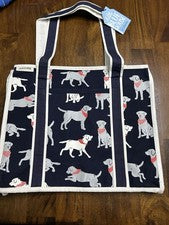 Bolso de Mano Little Blue House Lona Nuevo con Etiquetas Labrador Dogs Azul Marino