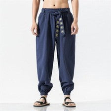 Hombres Estilo Chino Informal Harén Pantalones Entrenamiento Sueltos Pantalones Largos Nuevos