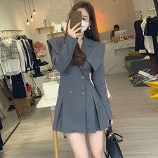 Vestido de negocios coreano formal para mujer ropa de trabajo informal moda oficina vestido línea A