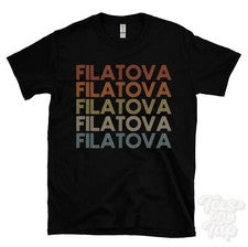 CAMISETA FILATOVA ESTILO RETRO REPETIDO Hombre y Mujer Novedad Genial Nombre Regalo