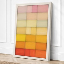 Impresión en lienzo geométrica de estudio de colores cálidos arte de pared decoración del hogar listo para colgar