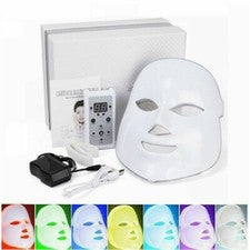 Dispositivo de mascarilla facial con luz LED de 7 colores cuidado de la piel reducir arrugas rejuvenecimiento de la piel