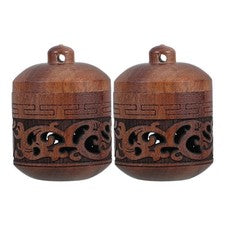 2 Piezas Bolas de Fragancia Hogar Botella Madera Hueca Colgante Coche Perfume