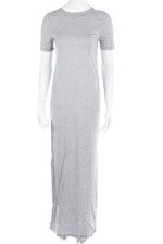 Maxivestido IRIS & INK Jersey abertura UK 6 = D 32 gris claro NUEVO